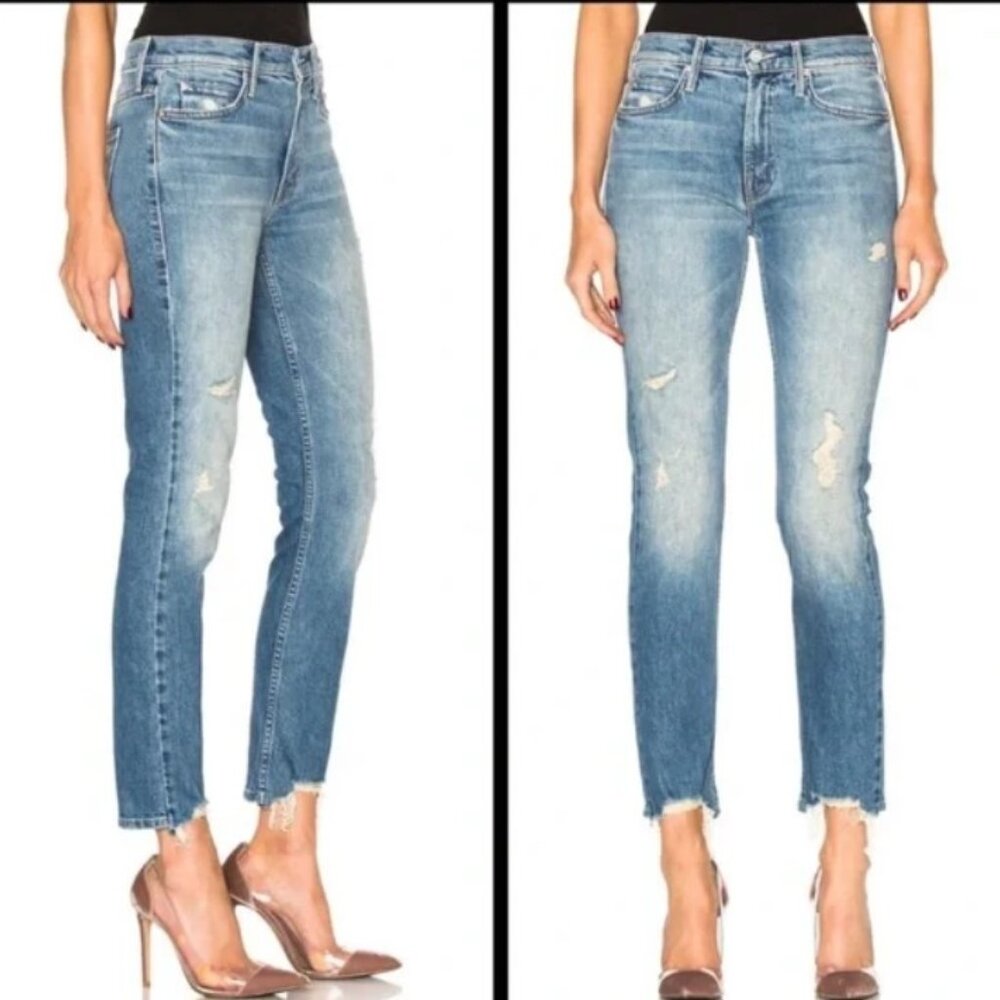 MOTHER Jeans The Flirt Fray